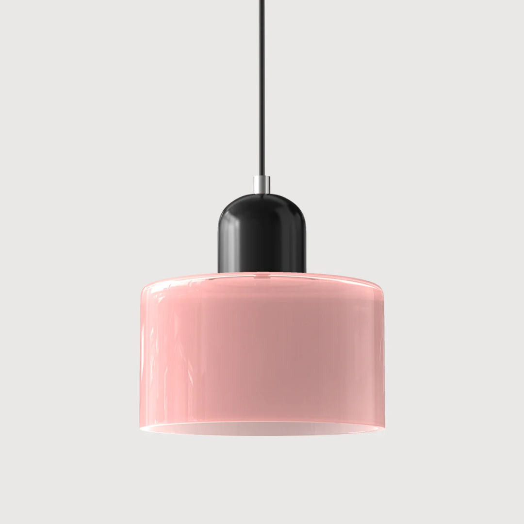 Retro Pendant Light | Two-Tone Coloured Shade | E27 Corded