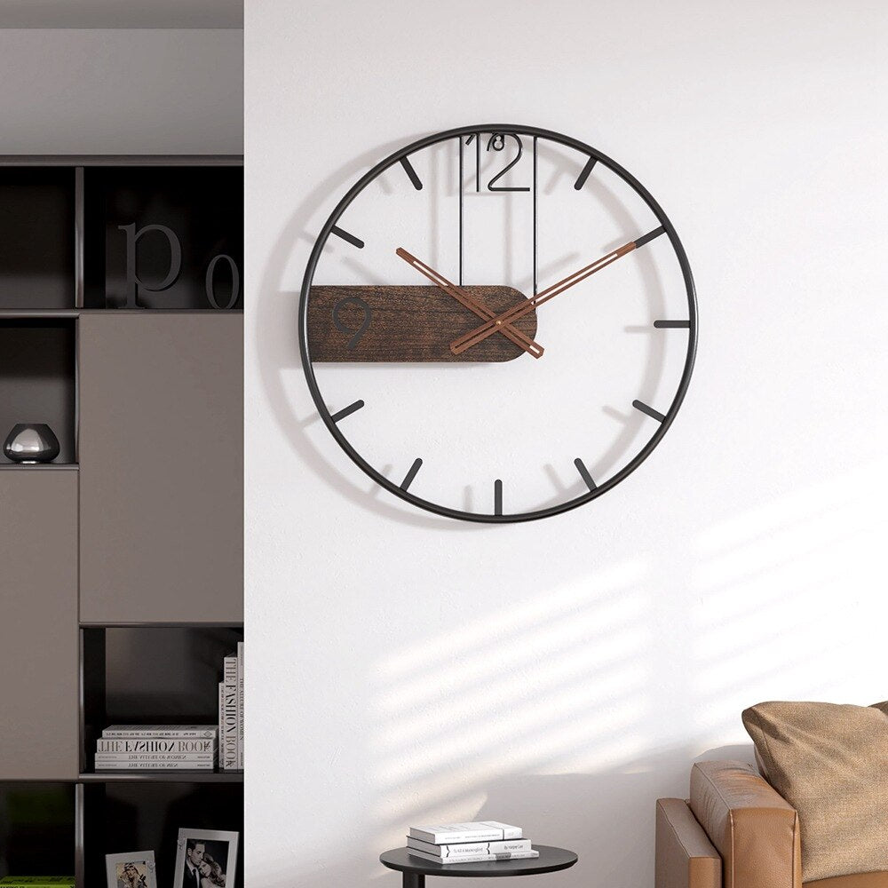 Steel & Walnut Wall Clock