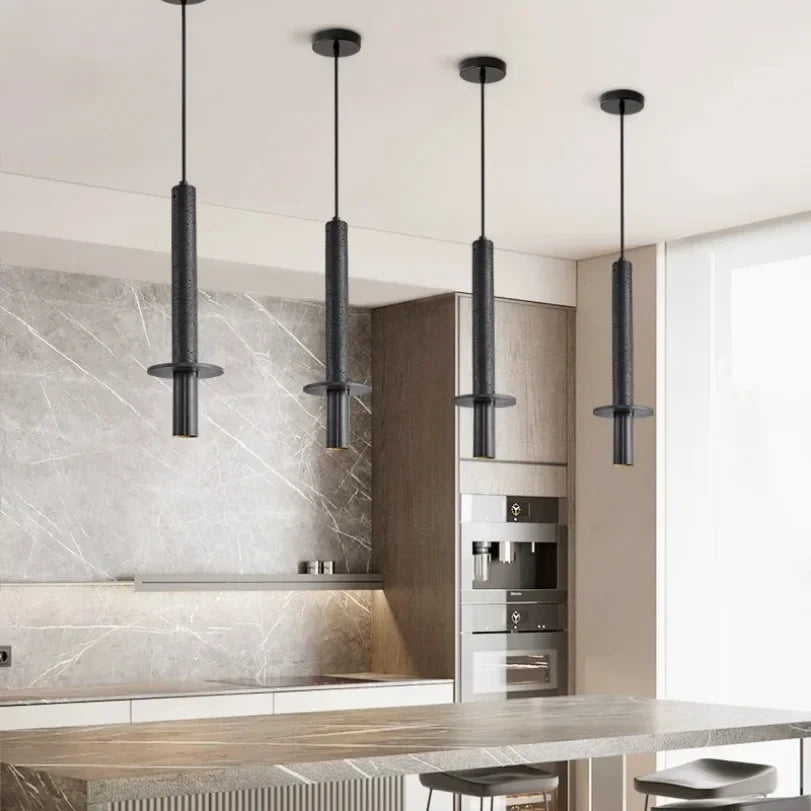 Stone Pendant Light | Adjustable Cord | Bulb Included
