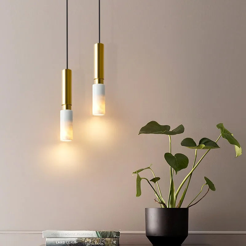 Marble Tube Pendant Light | 35 cm | Five Finishes