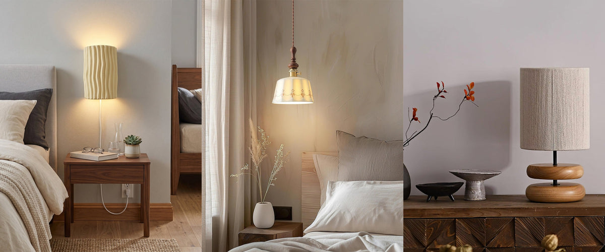 Kazamu lighting in a bedroom and living room