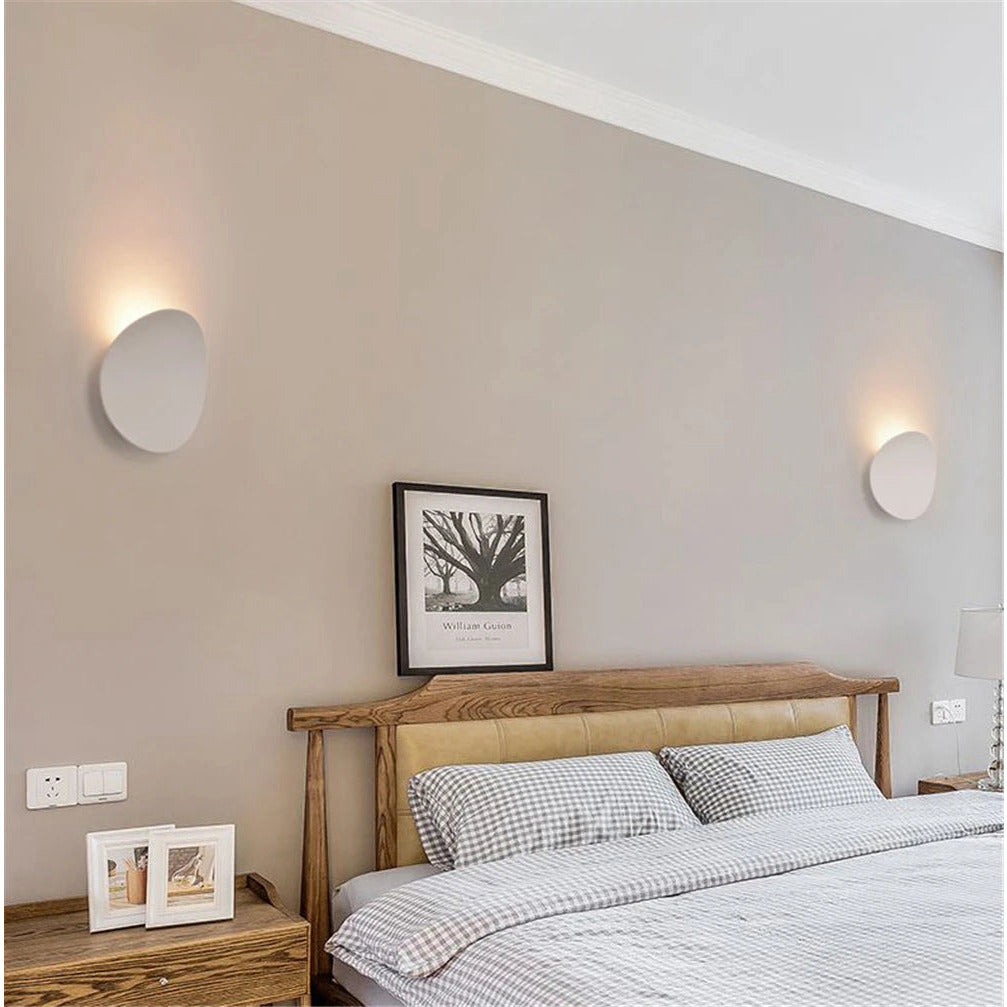 Wall light detail — brushed finish and light spill