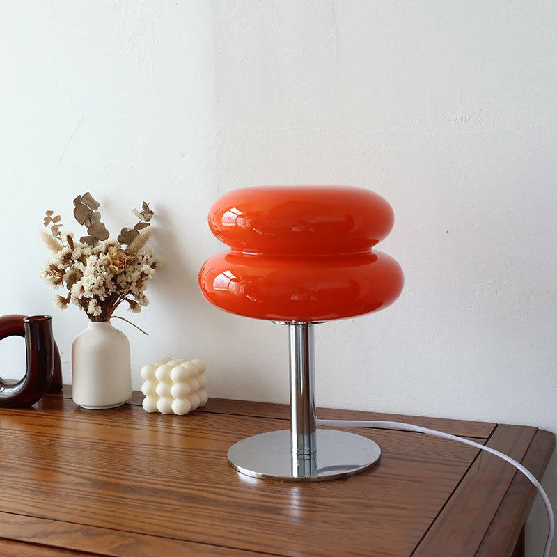 Macaron Glass Table Lamp | Coloured Shade | USB