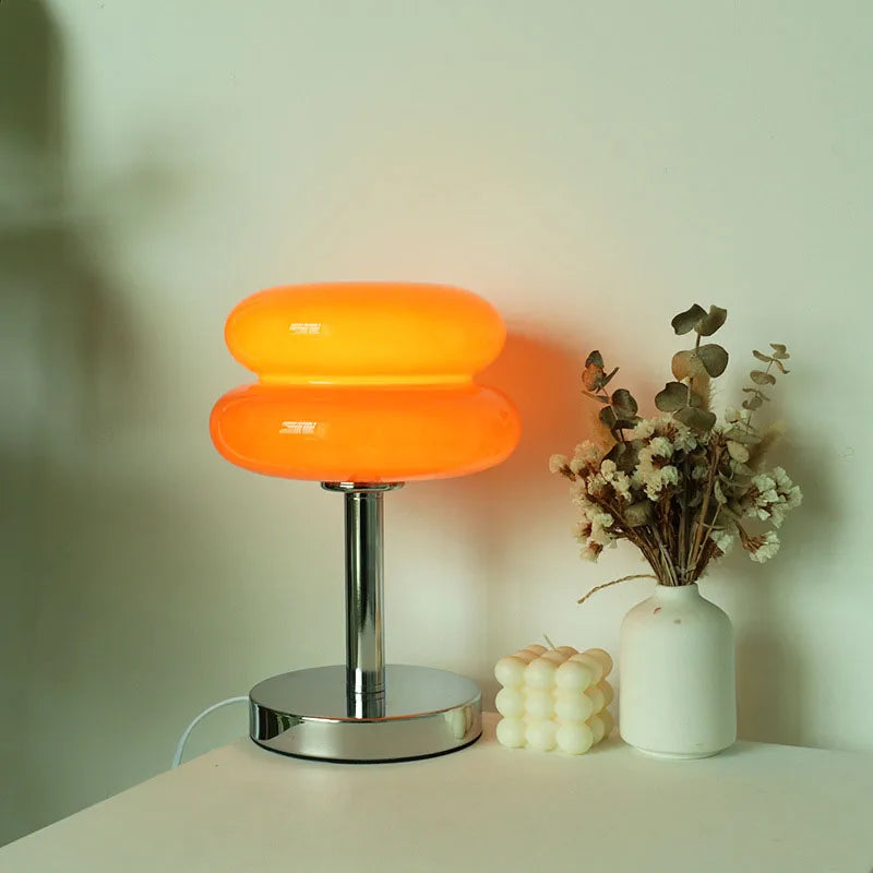 Macaron Glass Table Lamp | Coloured Shade | USB