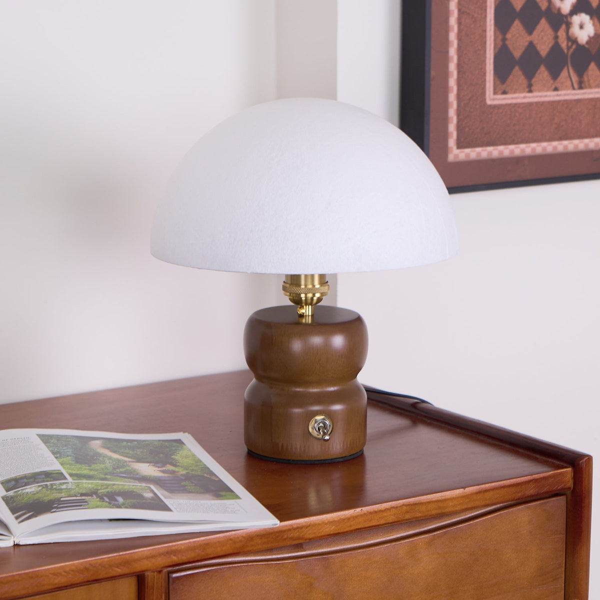 Kazamu Mushroom Table Lamp in Warm White & Gold – photo 4