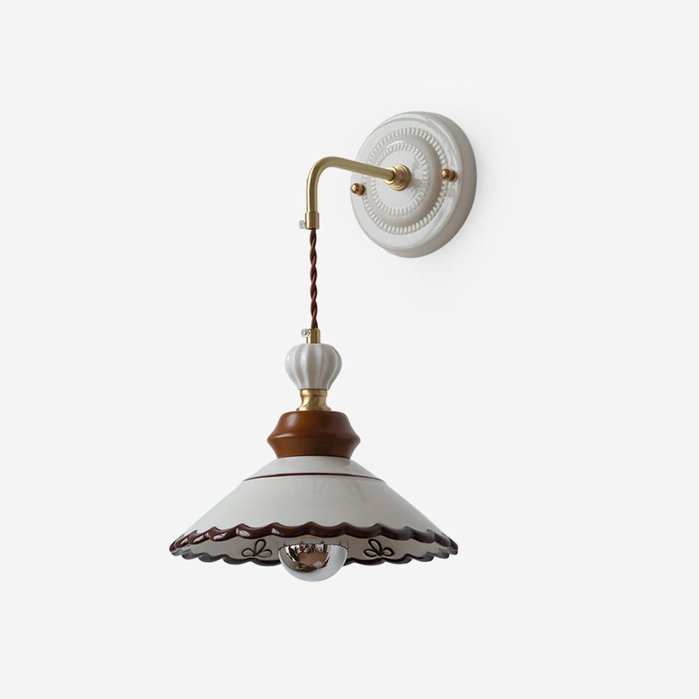 Kazamu Scalloped Downward Wall Light