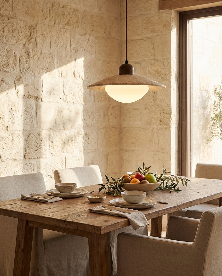 Kazamu Sculptural Pendant Light with Warm Tonal Contrast – photo 4