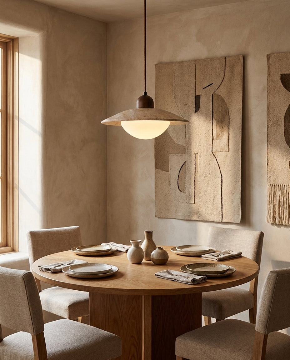 Kazamu Sculptural Pendant Light with Warm Tonal Contrast – photo 7