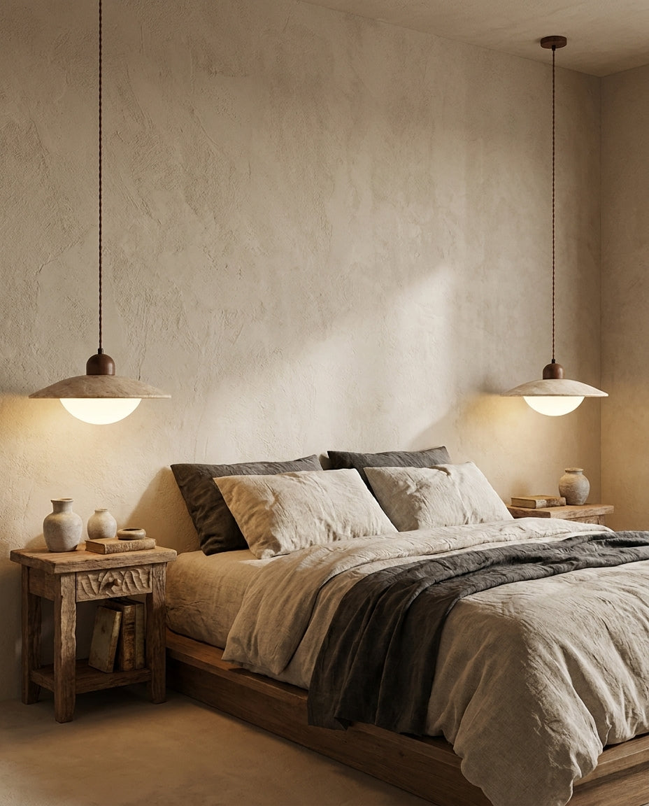 Kazamu Sculptural Pendant Light with Warm Tonal Contrast – photo 8
