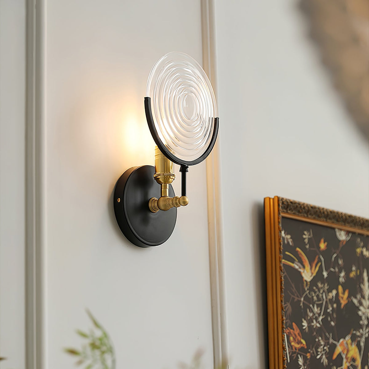 Kazamu Vintage-Inspired Arc Wall Light in Black and Gold – photo 5