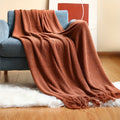 Knitted Throw with Tassels