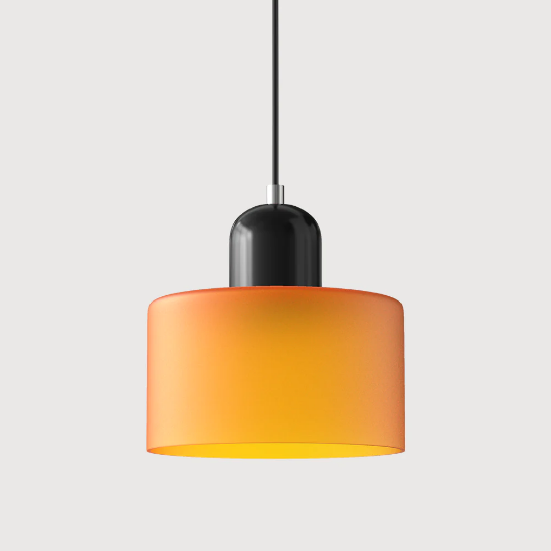Retro Pendant Light | Two-Tone Coloured Shade | E27 Corded
