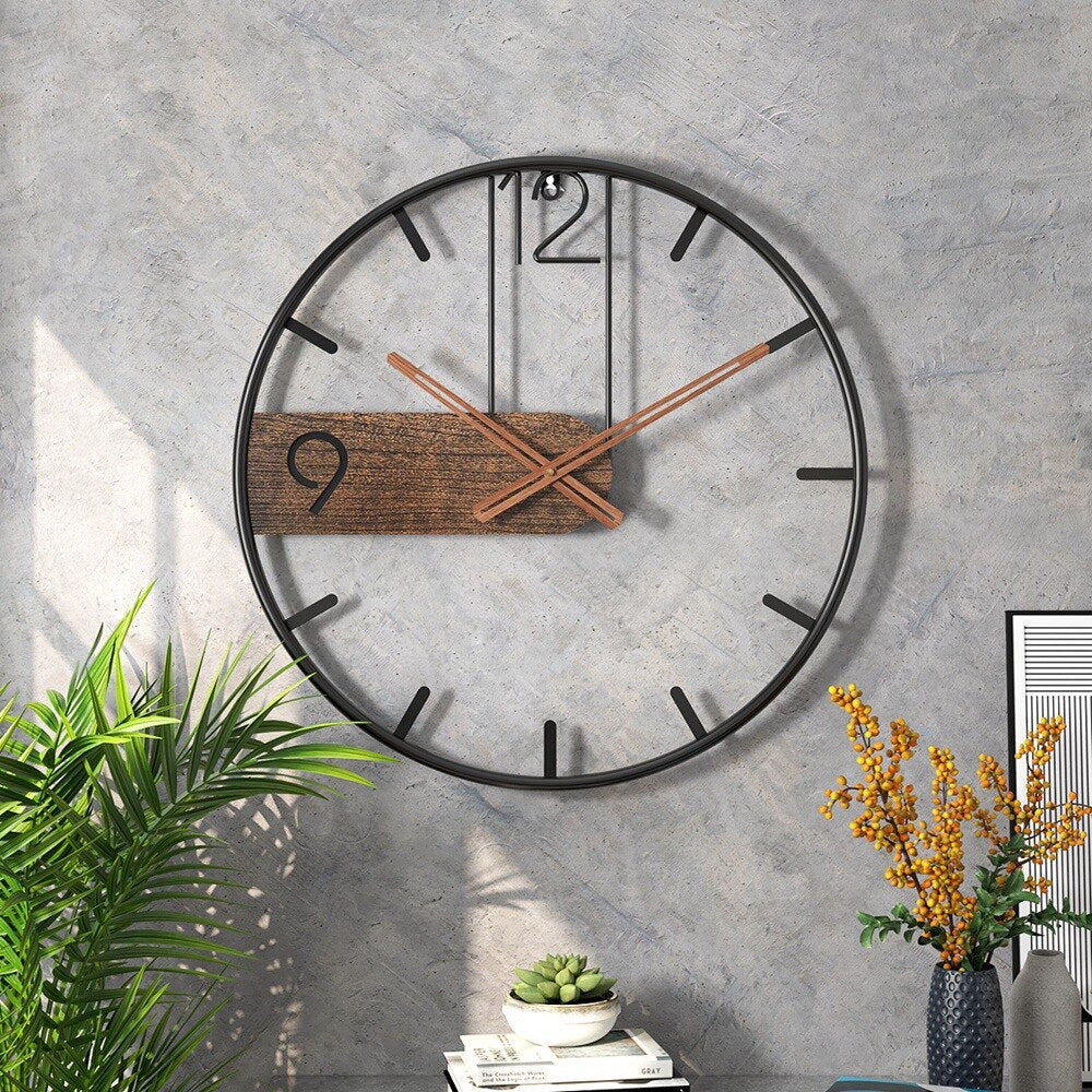 Steel & Walnut Wall Clock