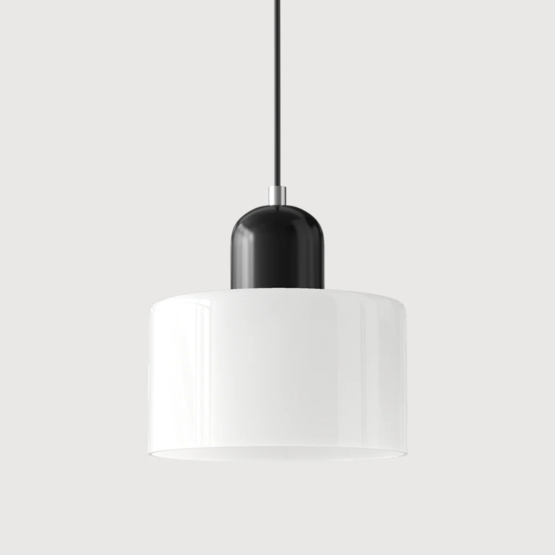 Retro Pendant Light | Two-Tone Coloured Shade | E27 Corded