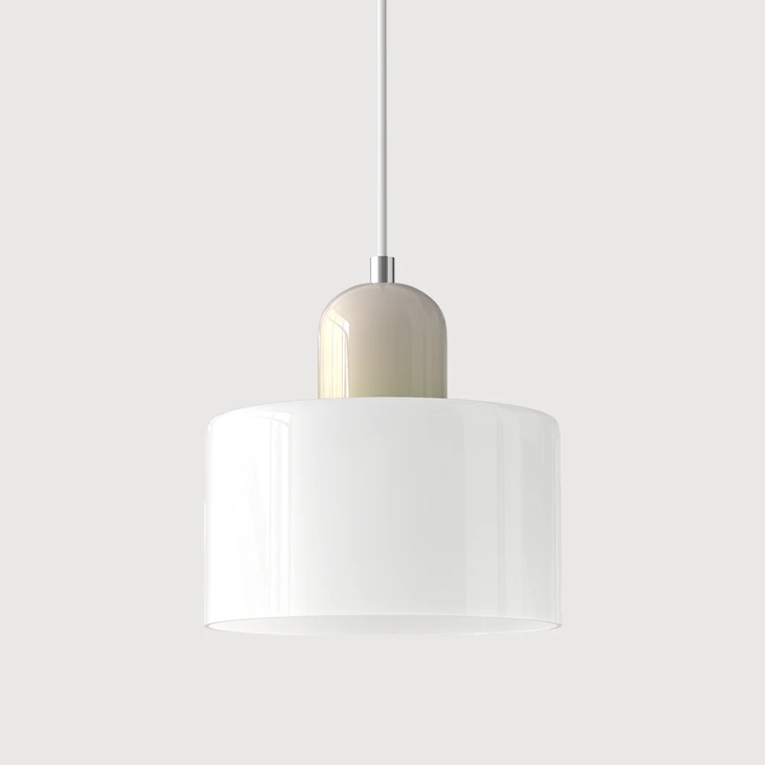 Retro Pendant Light | Two-Tone Coloured Shade | E27 Corded