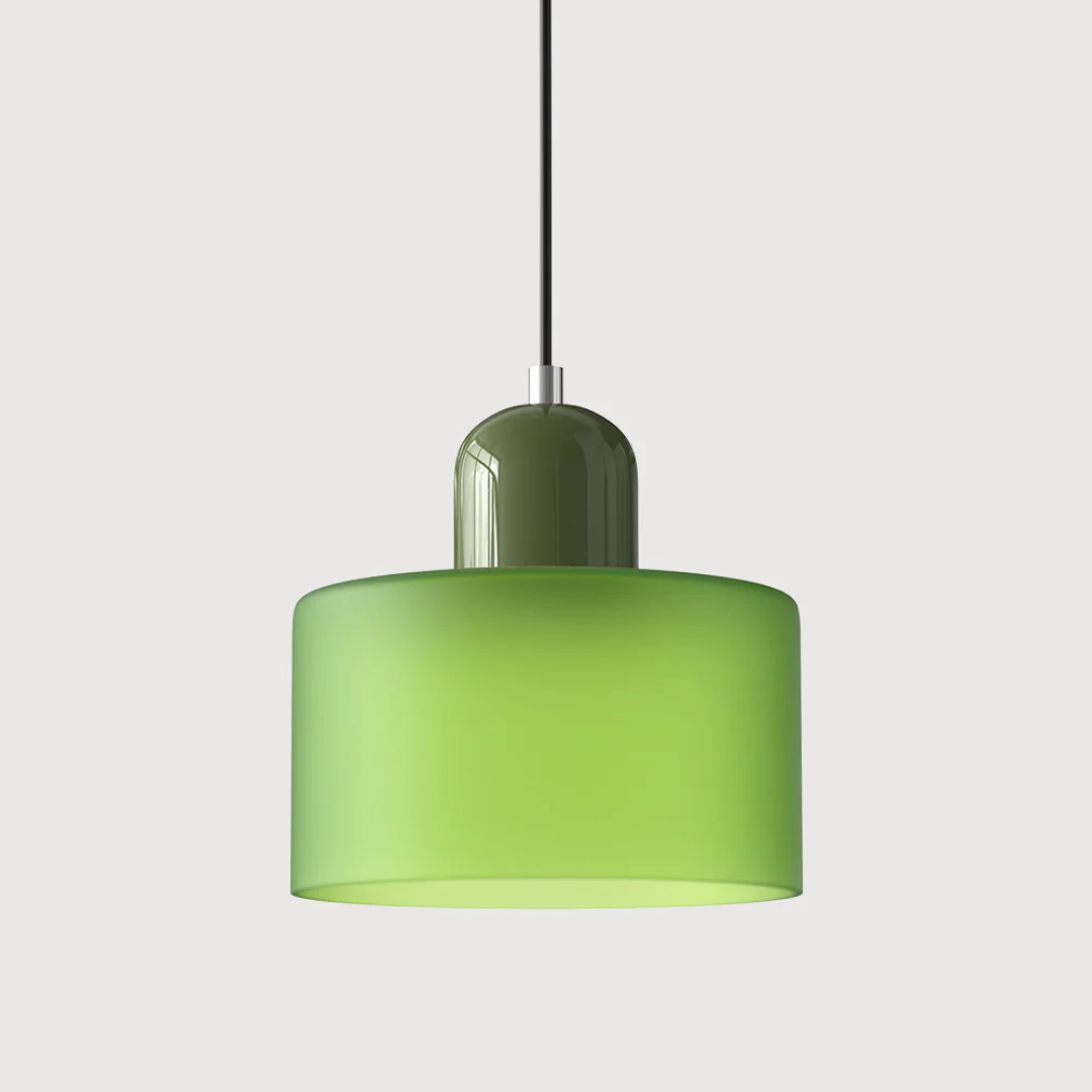 Retro Pendant Light | Two-Tone Coloured Shade | E27 Corded