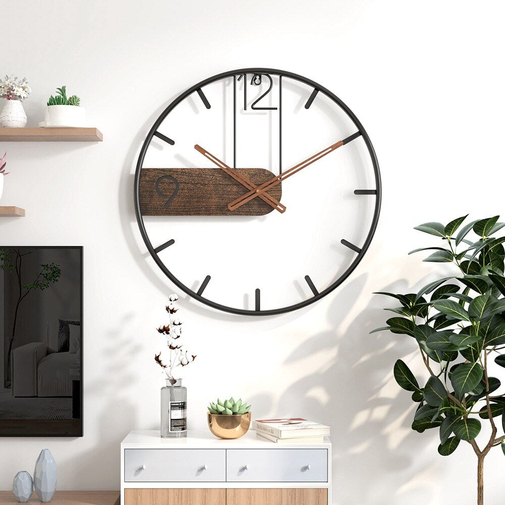 Steel & Walnut Wall Clock