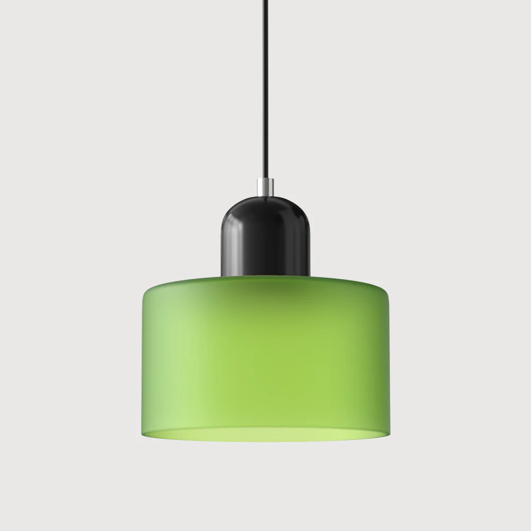 Retro Pendant Light | Two-Tone Coloured Shade | E27 Corded