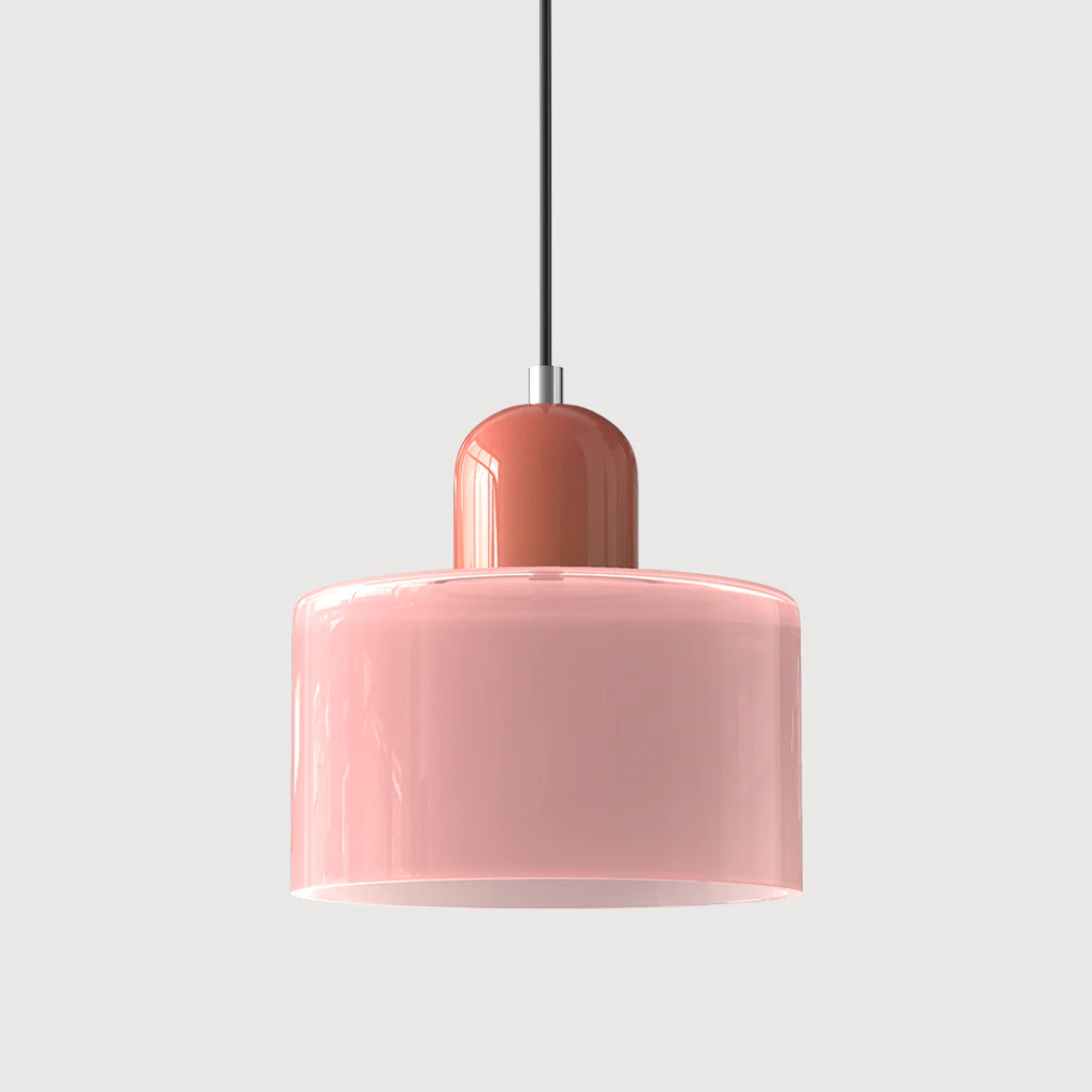 Retro Pendant Light | Two-Tone Coloured Shade | E27 Corded