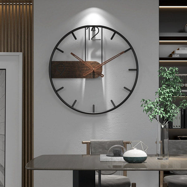 Steel & Walnut Wall Clock
