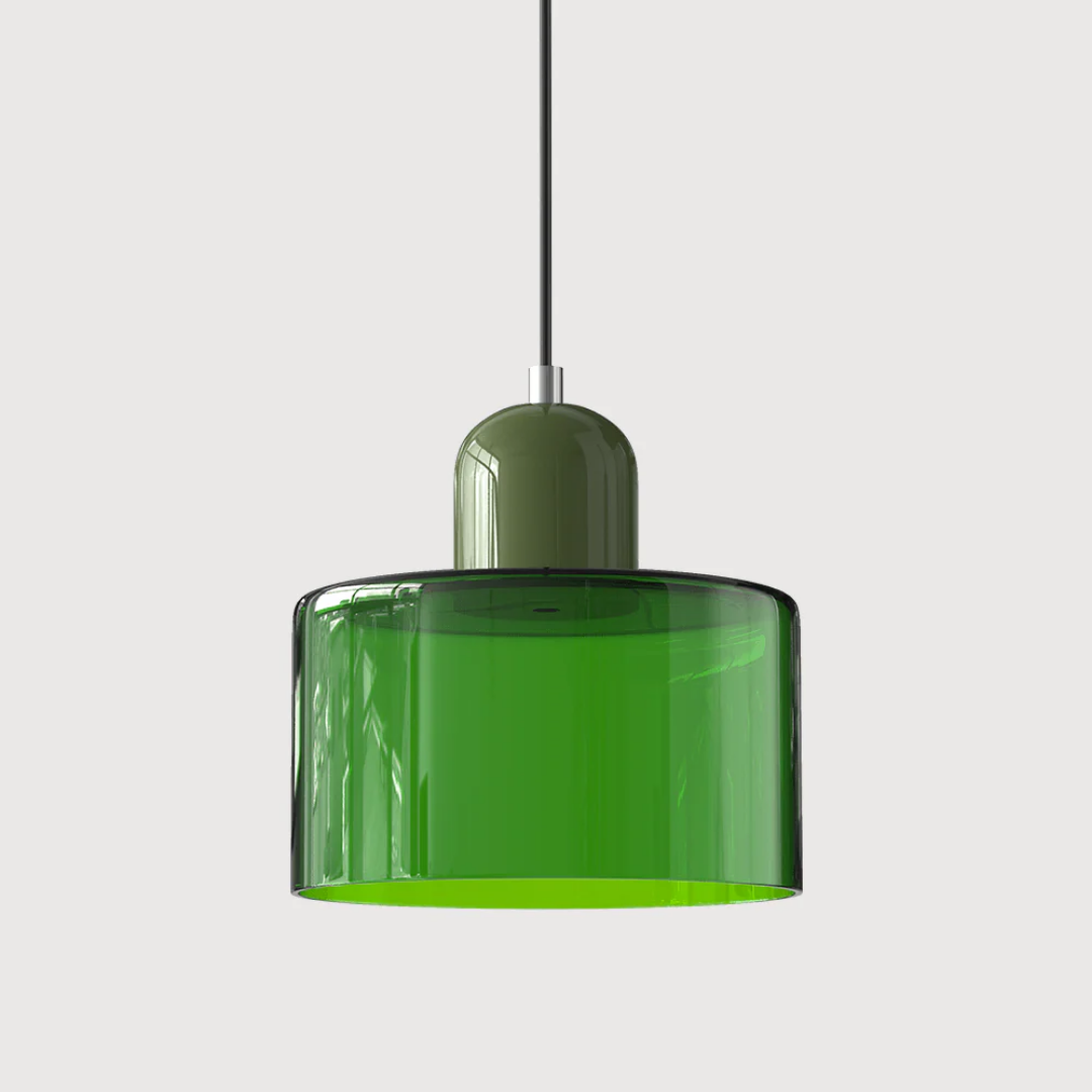 Retro Pendant Light | Two-Tone Coloured Shade | E27 Corded