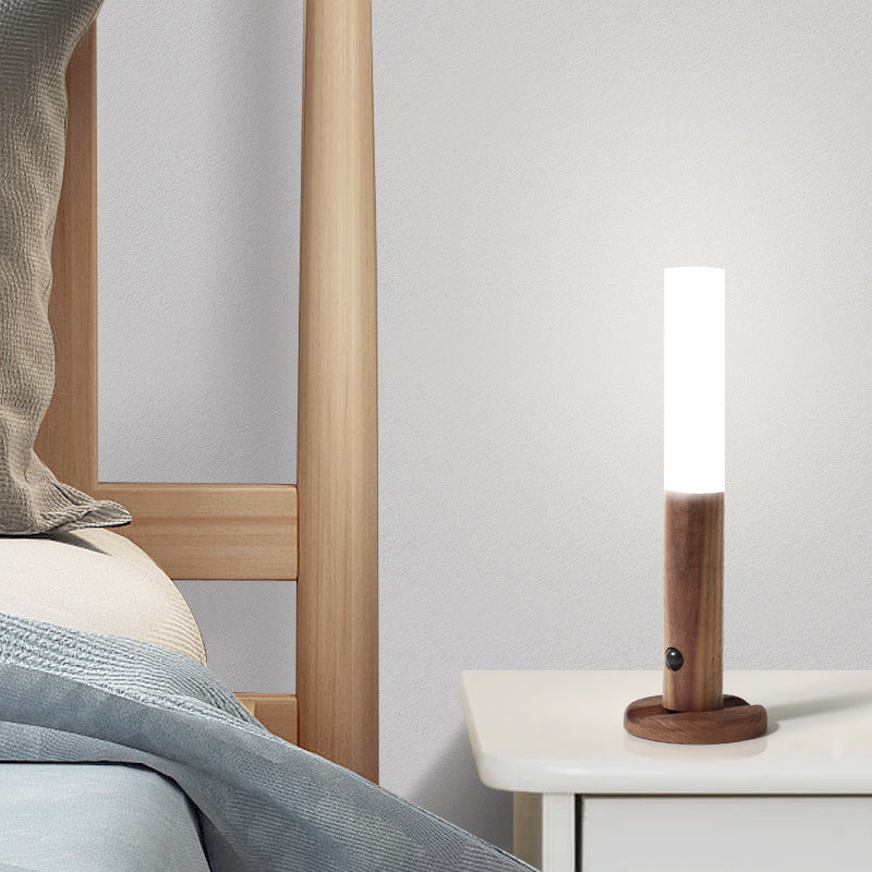 Cordless LED Motion Sensor Night Light | Walnut Wood