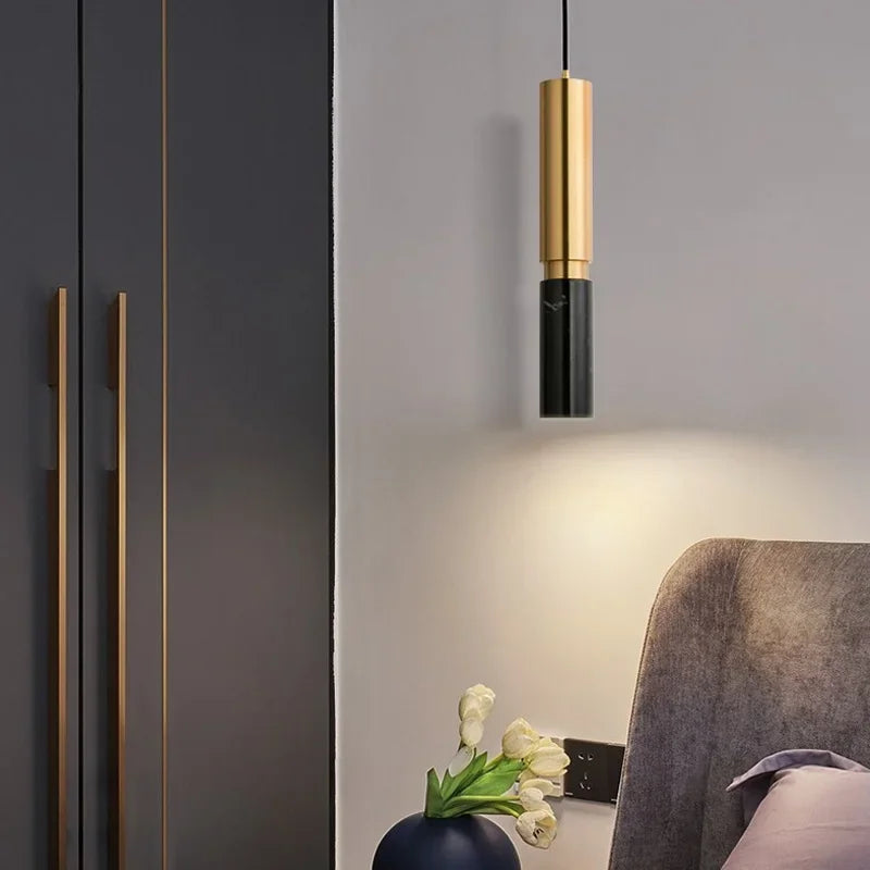 Marble Tube Pendant Light | 35 cm | Five Finishes