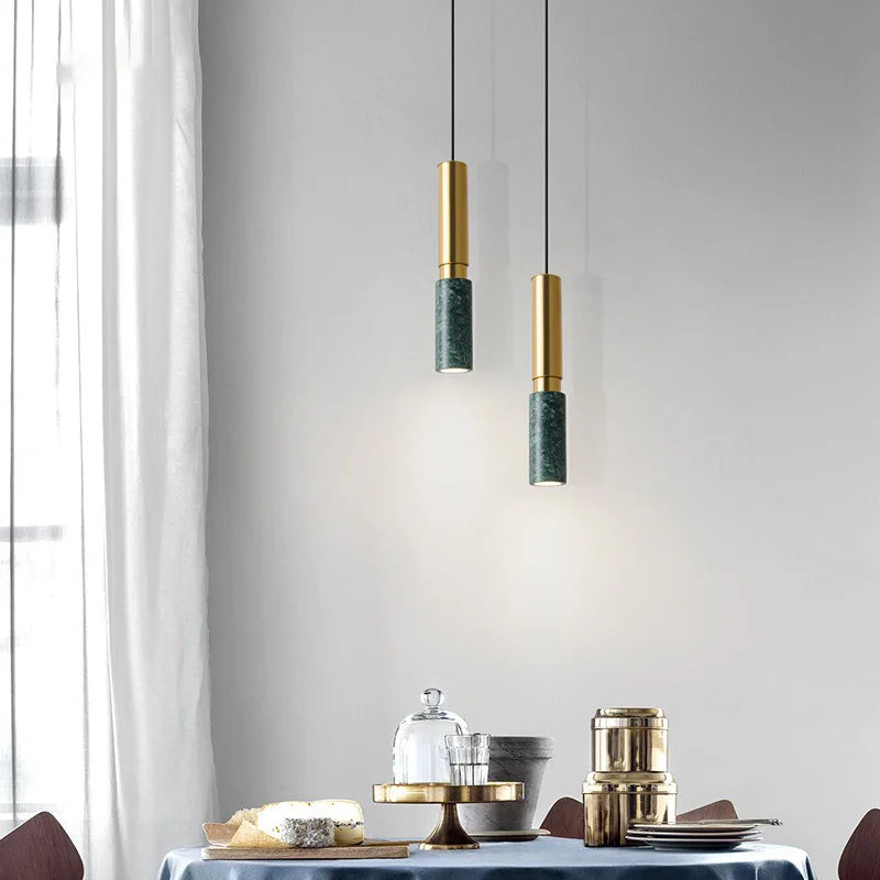 Marble Tube Pendant Light | 35 cm | Five Finishes