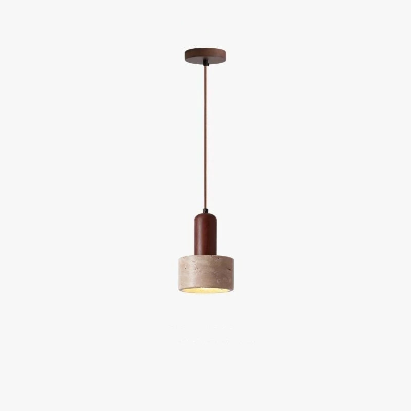 Natural stone pendant light