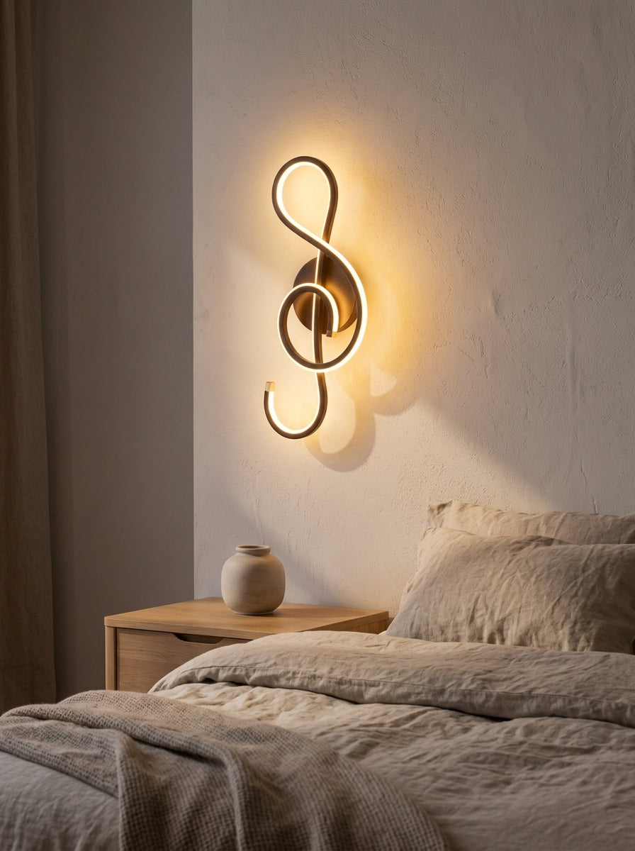 Cordless Wall Light Black | Rechargeable Nordic LED Bedside Lamp | Kazamu