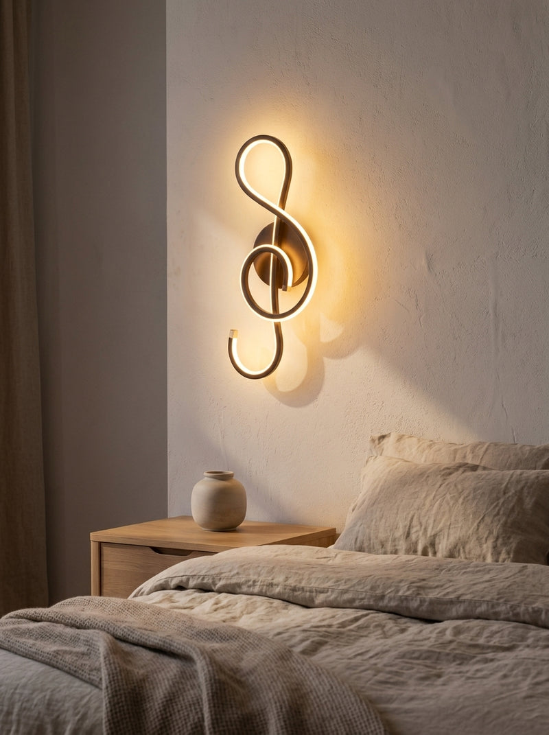 Cordless Wall Light Black | Rechargeable Nordic LED Bedside Lamp | Kazamu