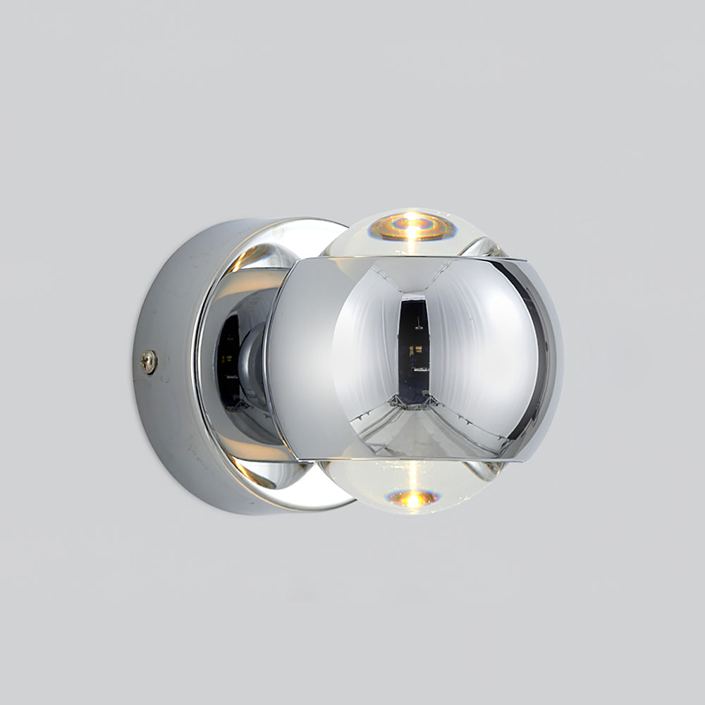 Kazamu Adjustable Warm White Wall Light – Chrome / Ø 10 cm × height 13 cm / Warm light