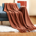 Knitted Throw with Tassels