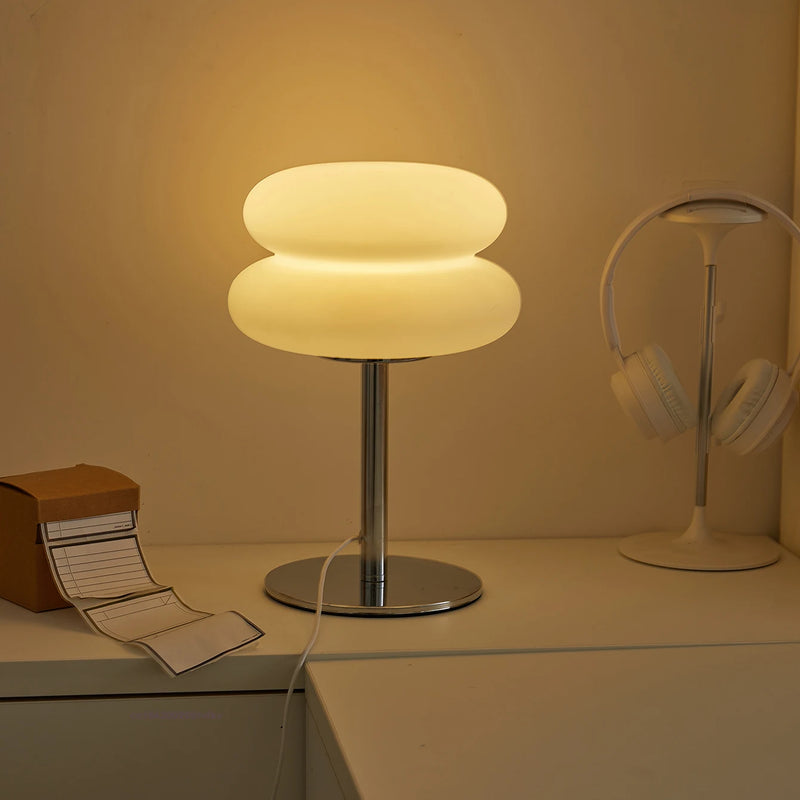 Bedside Table Lamp | Warm Cream | USB Dimming