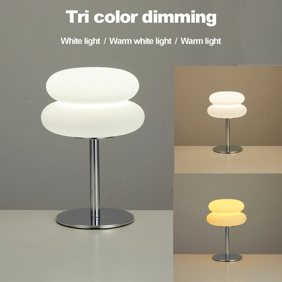 Bedside Table Lamp | Warm Cream | USB Dimming