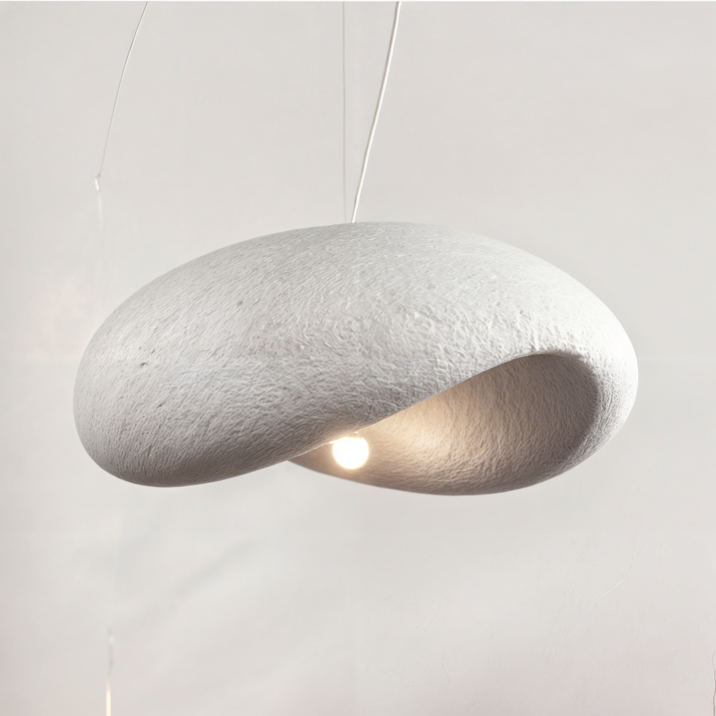 Resin Pendant Lamp Dimmable Minimalist Ceiling Light | Pebble Form