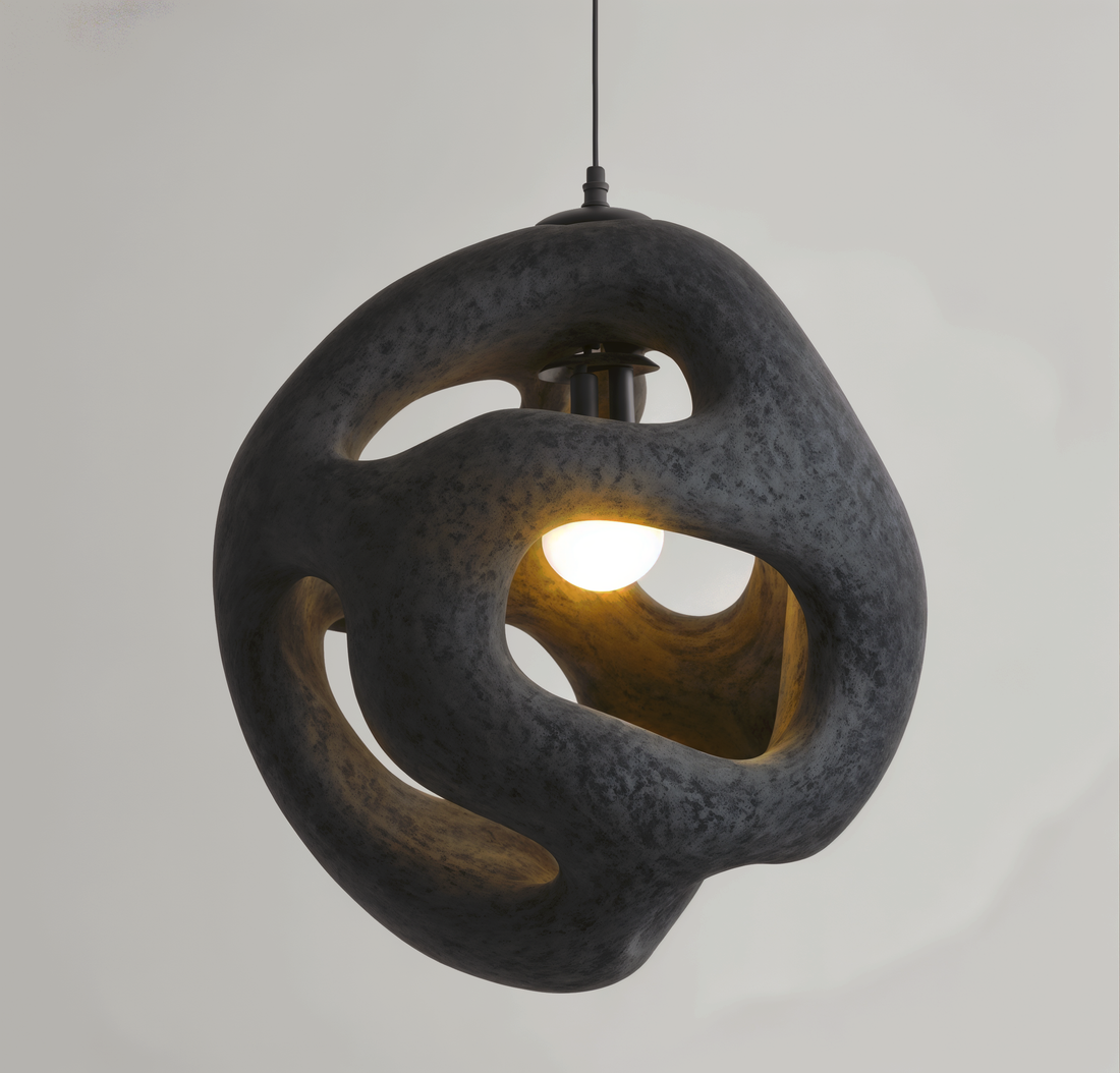 Resin Pendant Lamp Minimalist Dimmable Ceiling Light | Woven Strands