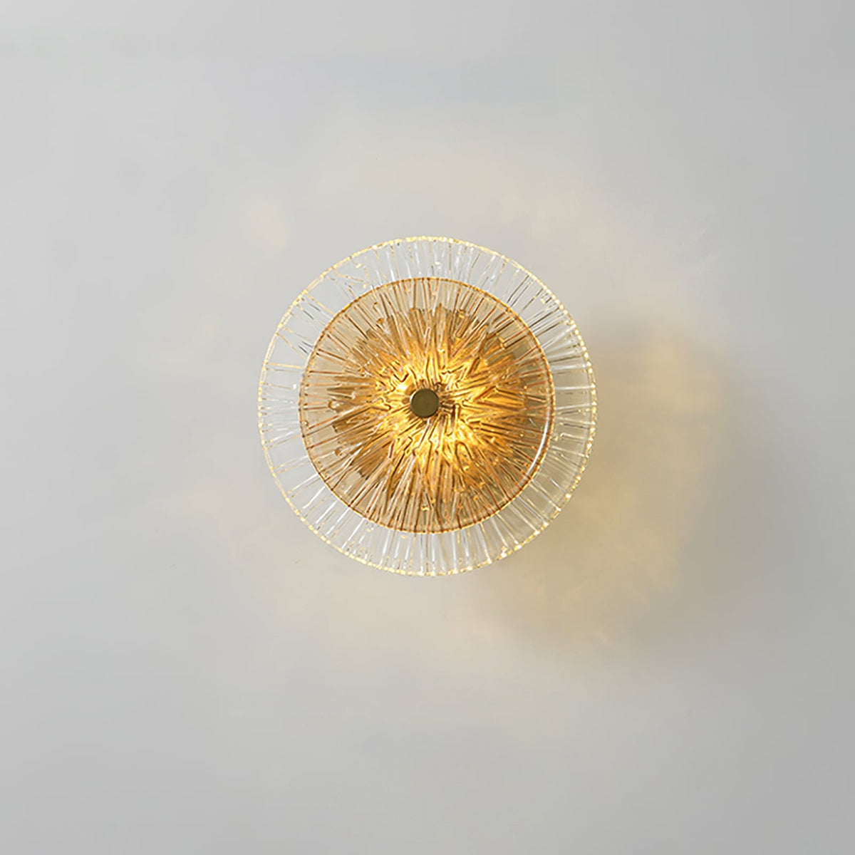 Kazamu Floral Lotus Wall Light – Two tiers, Ø 20 cm / Gold & amber / Warm light