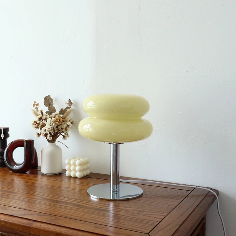 Macaron Glass Table Lamp | Coloured Shade | USB