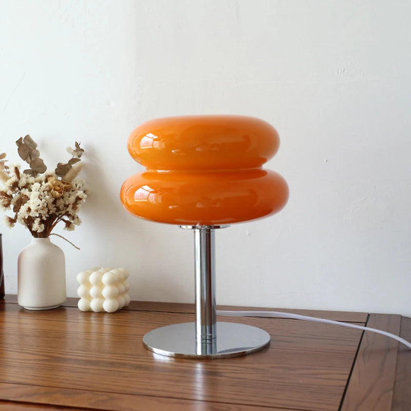 Macaron Glass Table Lamp | Coloured Shade | USB