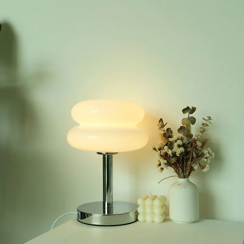 Macaron Glass Table Lamp | Coloured Shade | USB