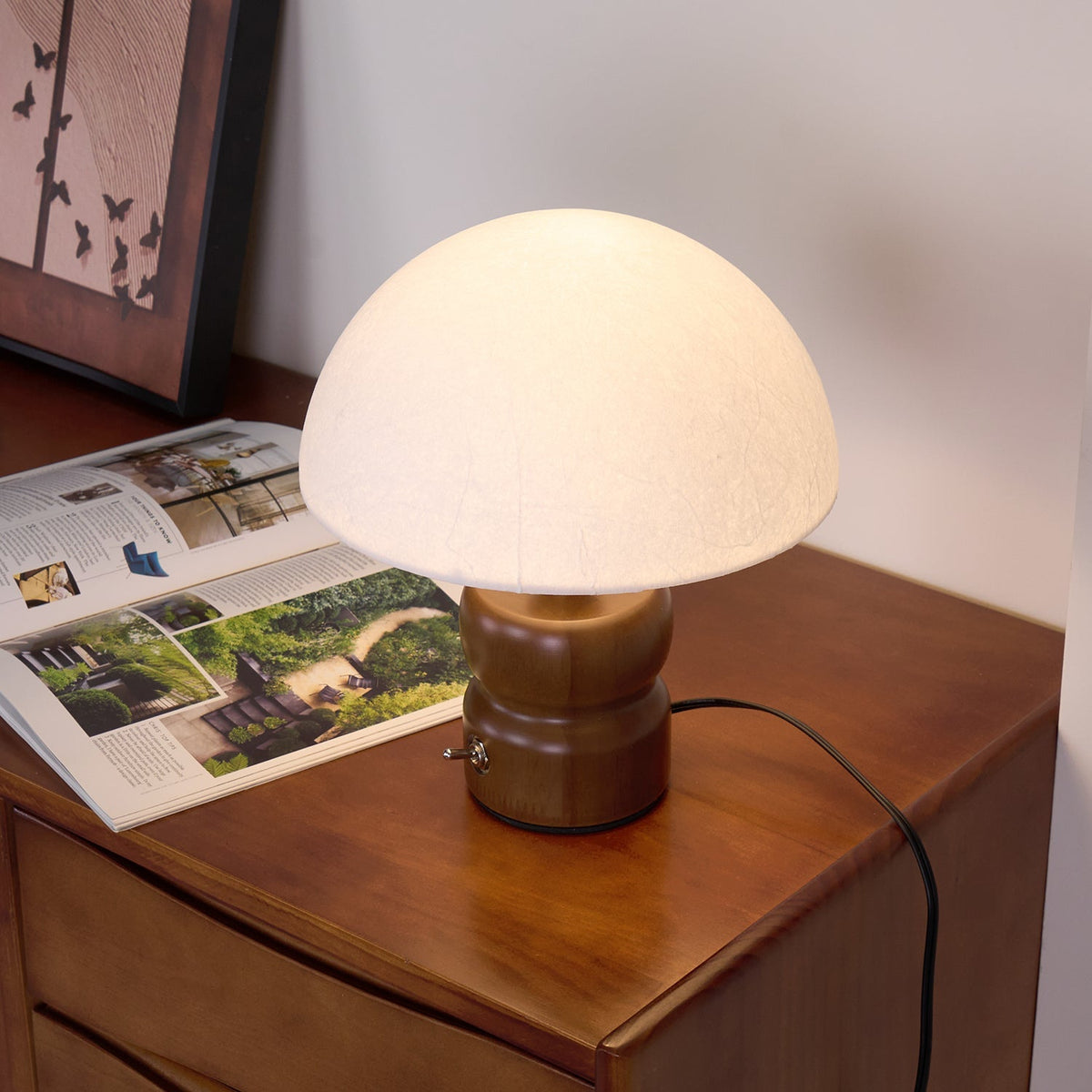 Kazamu Mushroom Table Lamp in Warm White & Gold – photo 3