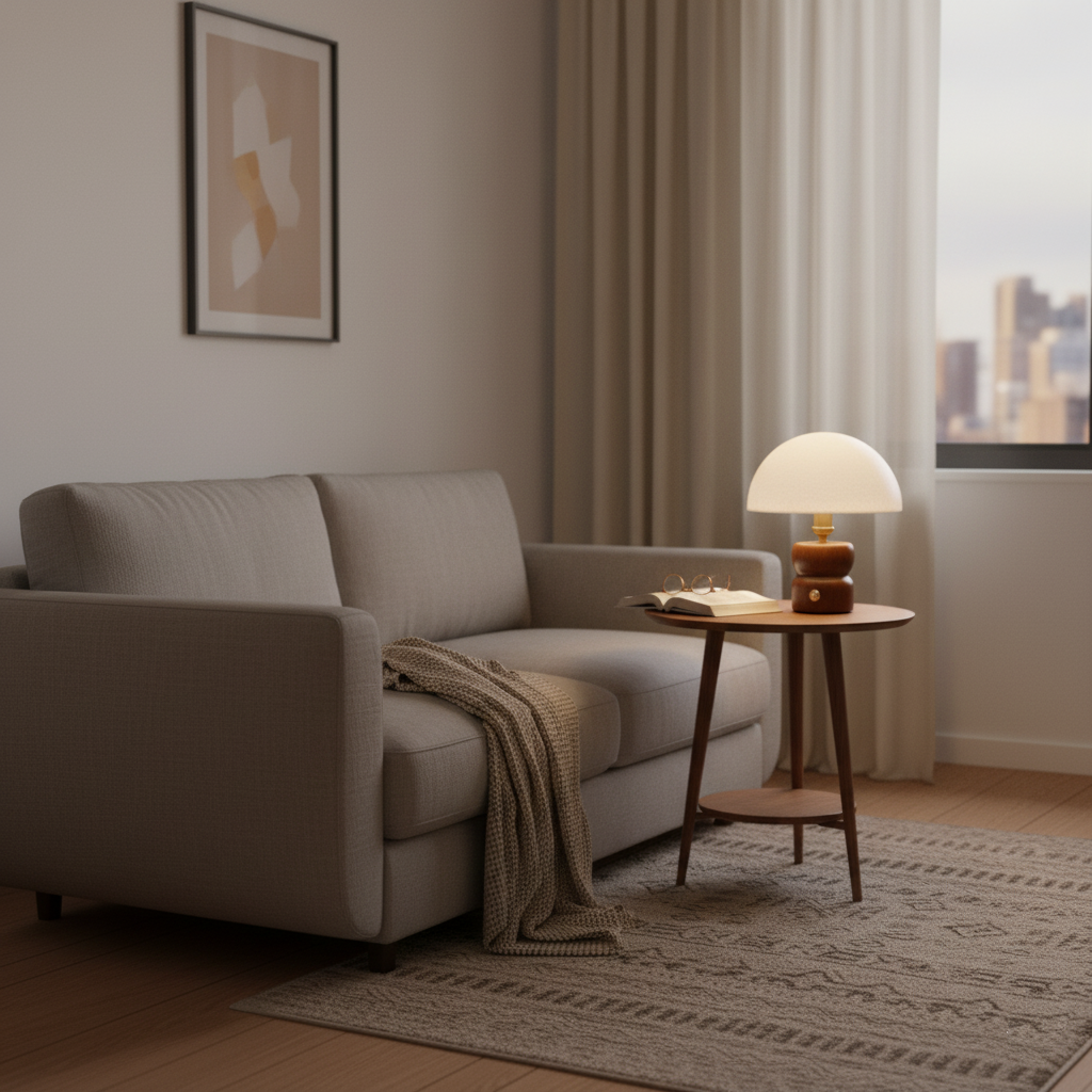 Kazamu Mushroom Table Lamp in Warm White & Gold – photo 7