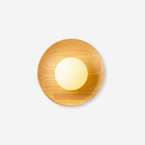 Kazamu Round Warm-Toned Wall Light