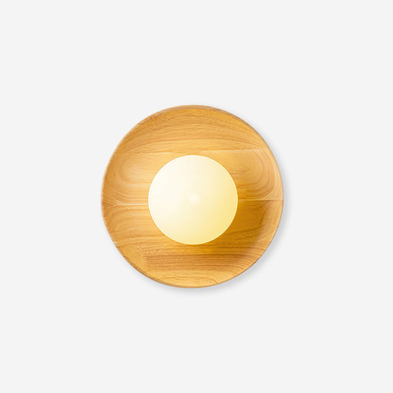 Kazamu Round Warm-Toned Wall Light
