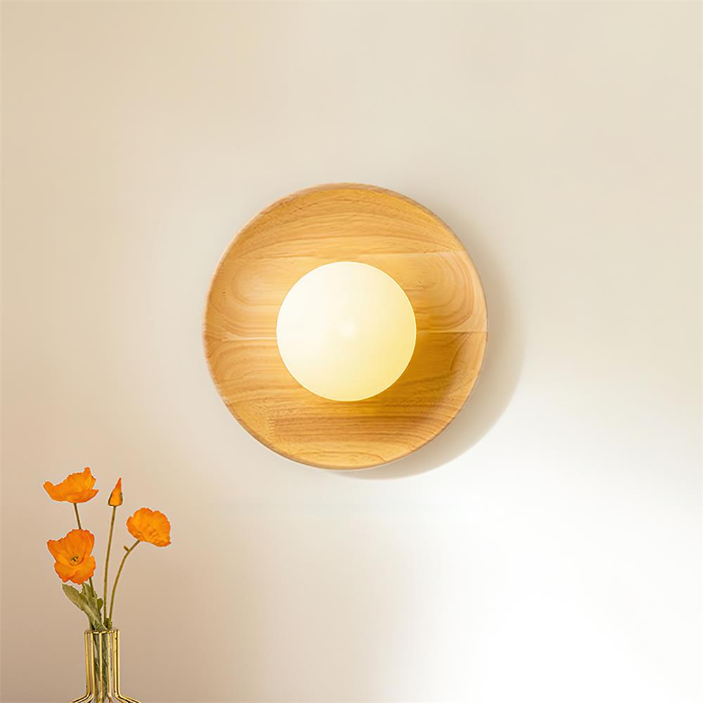 Kazamu Round Warm-Toned Wall Light – photo 2