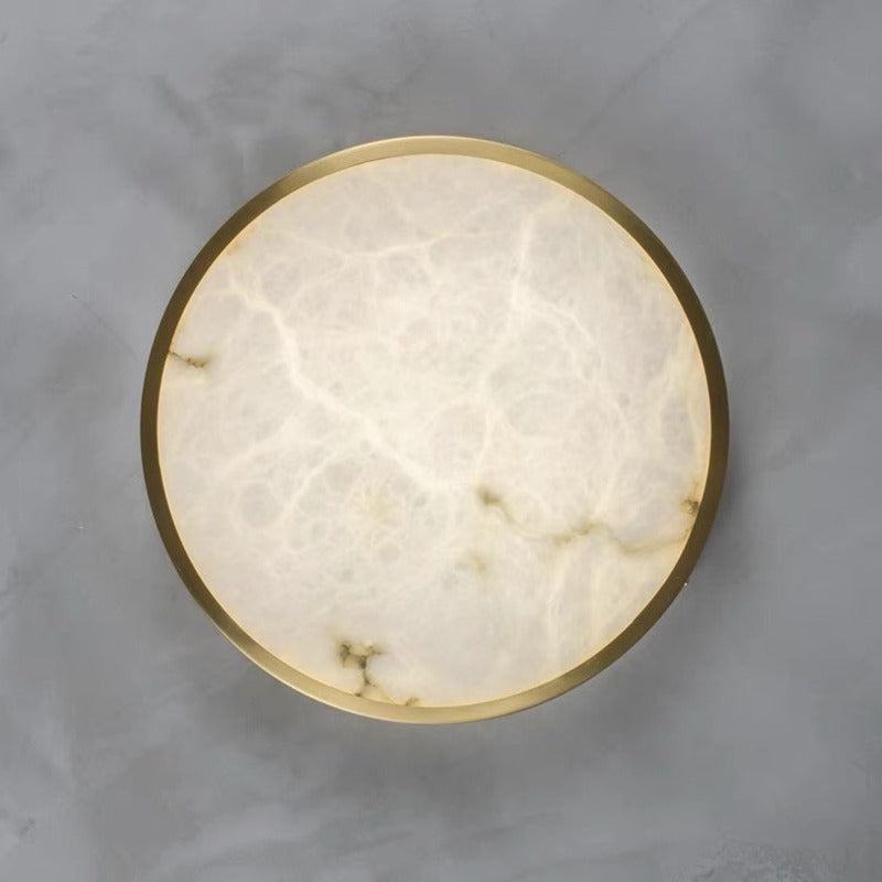 Marble & Copper Ceiling Light | Round