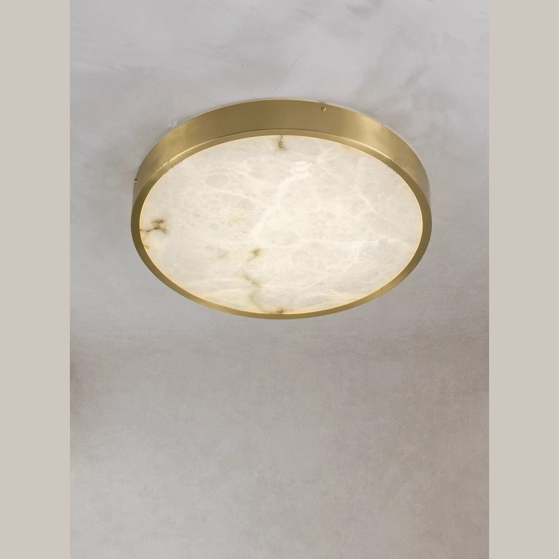 Marble & Copper Ceiling Light | Round