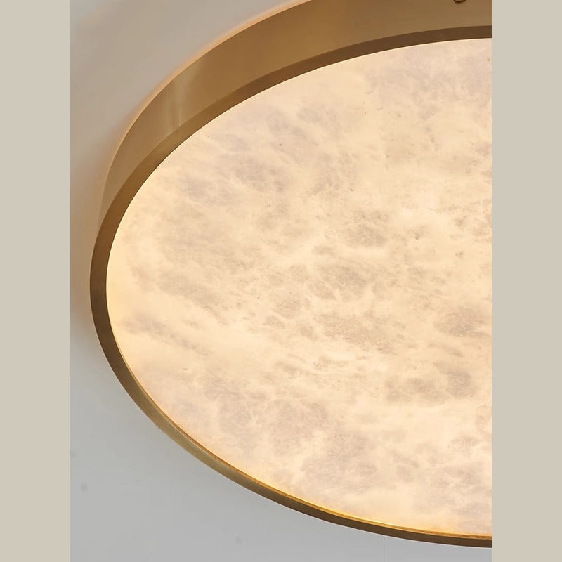 Marble & Copper Ceiling Light | Round