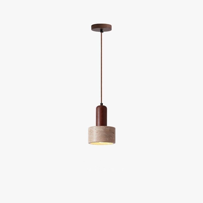 Travertine Pendant Light | White